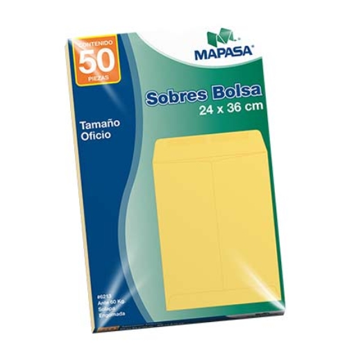 Imagen de SOBRE BOLSA MAPASA OFICIO ANTE 60KG 10 BOLSAS C/50