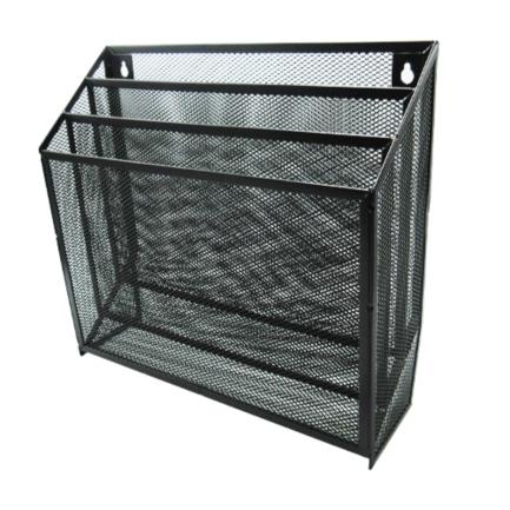 Imagen de Clasificador Nextep Malla Metálica 3 Niveles Grande Caja Blanco-Negro