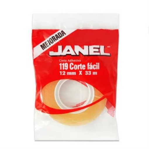Imagen de CINTA JANEL ADHESIVA 119 12X33 TRANSPARENTE PZA