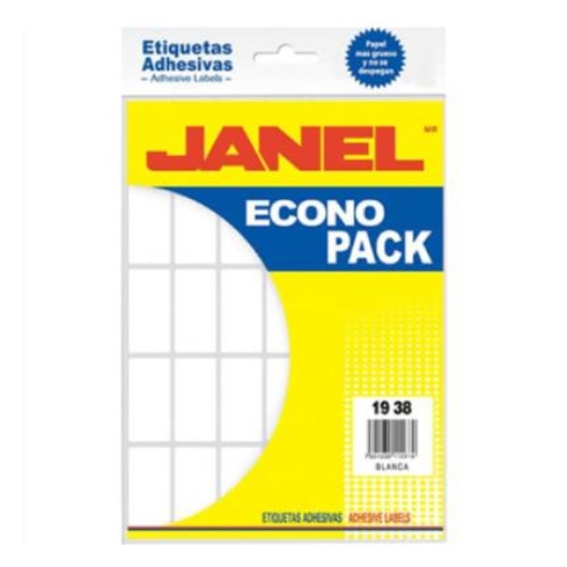Imagen de ETIQUETA JANEL ESCOLAR BLANCA 19 X 38 ECONOPACK C/420