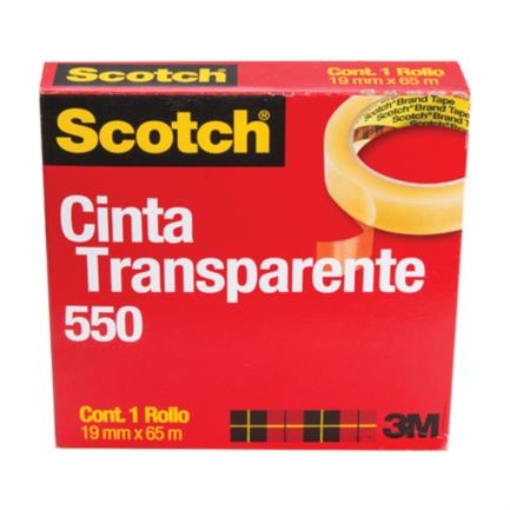 Imagen de Cinta 3M 550 19X65 Transparente Adhesiva