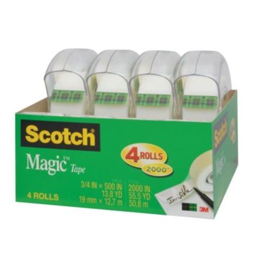 Imagen de CINTA 3M MAGICA .018X12.7 C/DESPACHADOR C/4