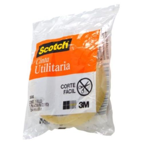 Imagen de Cinta 3M Scotch 508 en Bolsa 0.024x66m Paquete C/8