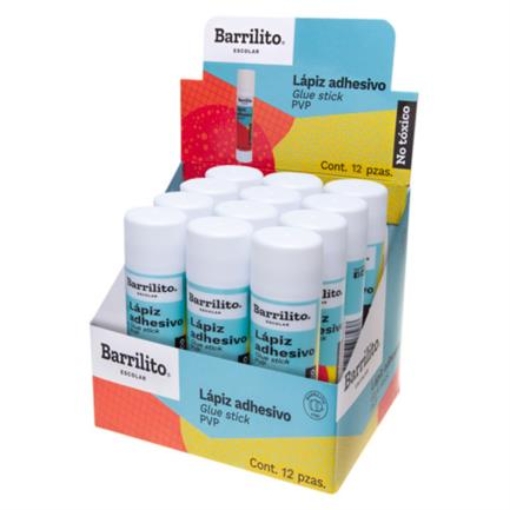 Imagen de Lápiz Adhesivo Barrilito 36 g Caja C/12 Pzas