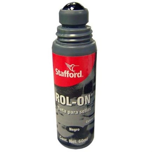 Imagen de TINTA P/SELLOS STAFFORD ROLL-ON NEGRO 60ML