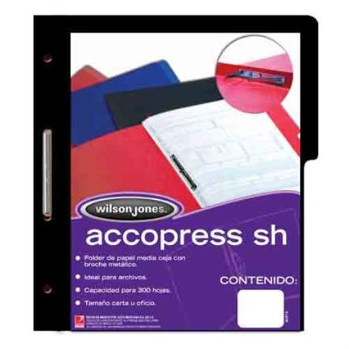 Imagen de CARPETA ACCO PRESS T3 SH-943 CARTA NEGRO C/10