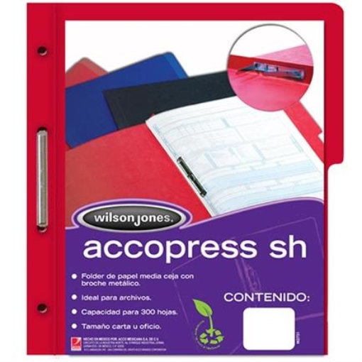 Imagen de CARPETA ACCO PRESS MC P4557 CARTA ROJO C/10