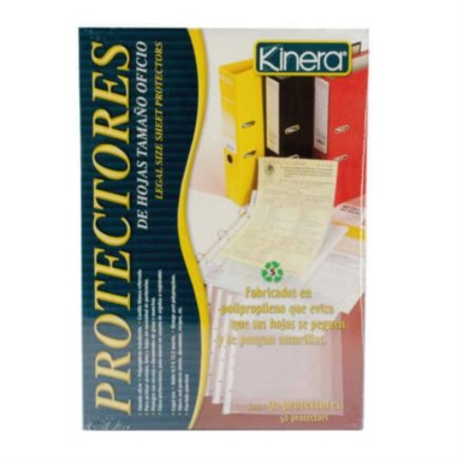 Imagen de PROTECTOR HOJAS KINERA OFICIO CAJA C/50