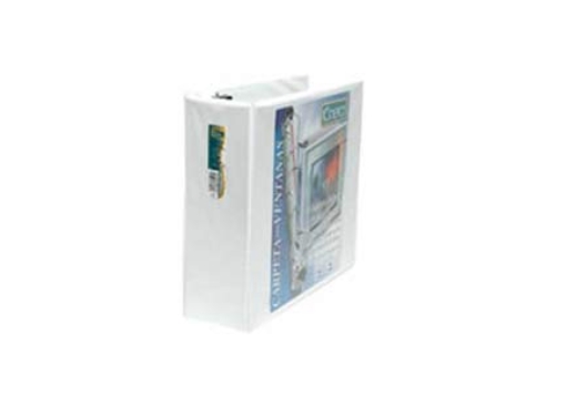 Imagen de Carpeta Kinera Vinil Aro "O" 3" Color Blanco C/8 Pzas