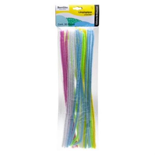 Imagen de Limpiapipas Barrilito Colores Brillantes Bolsa C/30 Pzas