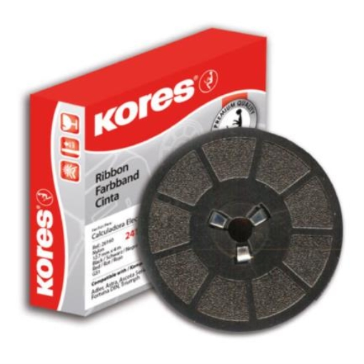 Imagen de CINTA P/CALCULADORA KORES NEGRO-ROJO 3.5CMS DIAMETRO