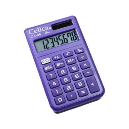 Imagen de CALCULADORA CELICA DE BOLSILLO 8 DIGITOS MORADO