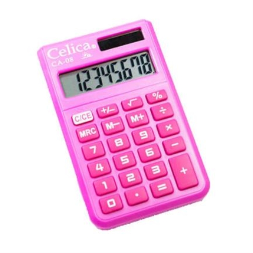 Imagen de CALCULADORA CELICA DE BOLSILLO 8 DIGITOS ROSA