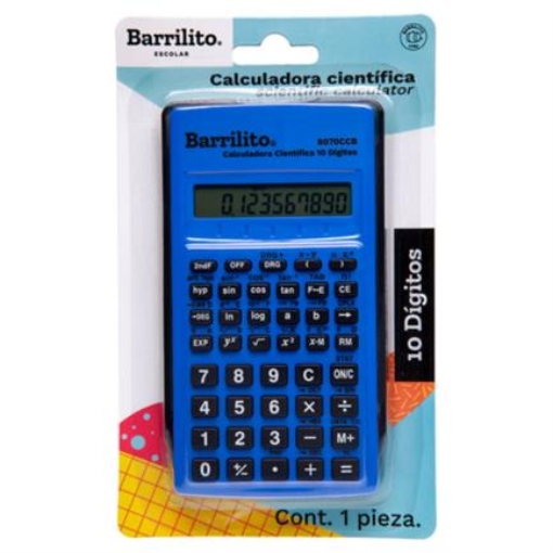 Imagen de Calculadora Científica Barrilito 10 Digitos 1 Pza