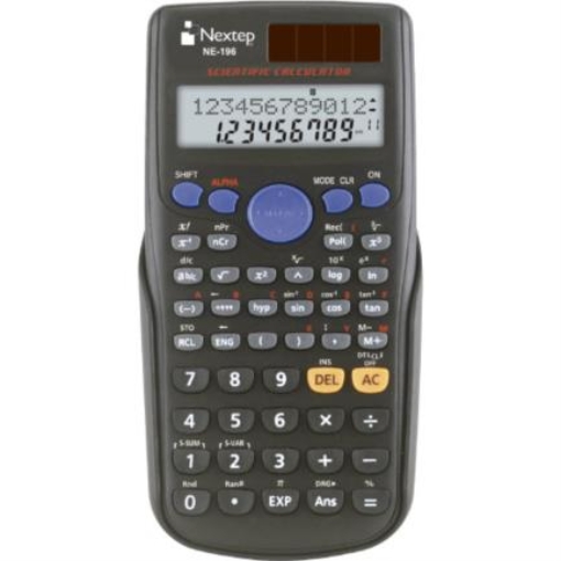 Imagen de Calculadora Nextep Científica 10+2 Dígitos Doble Línea 240 Funciones Batería Solar