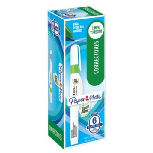 Imagen de PLUMA CORRECTORA LIQUID PAPER CAJA C/6