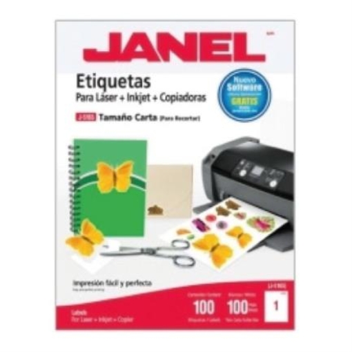 Imagen de ETIQUETA JANEL 109 LASER 216 X 279 100H C/100