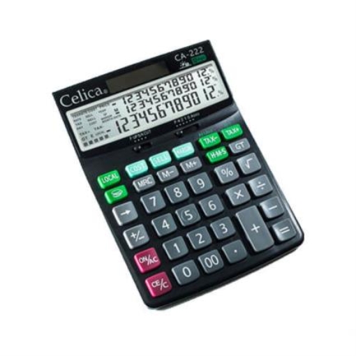 Imagen de CALCULADORA CELICA ESCRITORIO 12 DIGITOS 3 LINEAS EN PANTALL