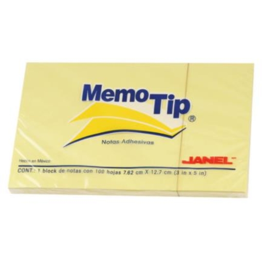 Imagen de Notas Adhesivas Janel Memo Tip 3x5" con 6 blocks de 100 hojas c/u