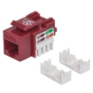 Imagen de Jack Intellinet Keystone de Impacto RJ45 Cat5e Color Rojo