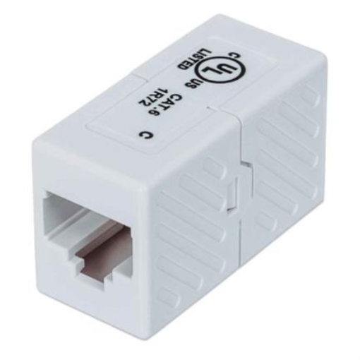 Imagen de Cople Intellinet RJ45 Cat6 Modular UTP 8P8C H-H Color Blanco