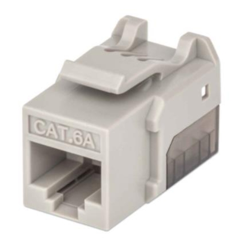 Imagen de Jack Intellinet Keystone Cat6a de Impacto UTP Color Gris