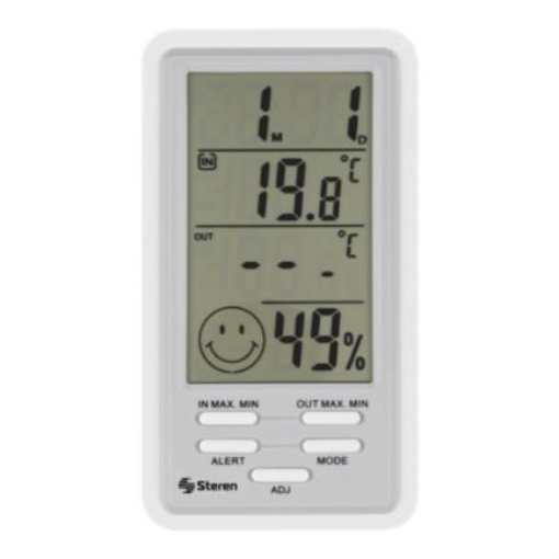Imagen de Termómetro Digital Steren Interior/Exterior con Sensor de Humedad