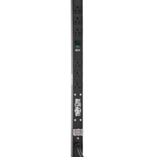 Imagen de Barra PDU Tripp Lite Monofásico 2kW con Medidor Digital Local 6 Tomacorrientes Adaptador L5-20P/5-20P Vertical 61cm