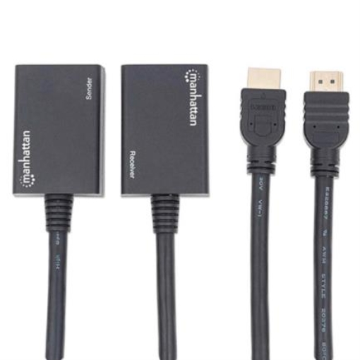 Imagen de Extensor Manhattan Video HDMI Vía Cat 5/6 30m Color Negro