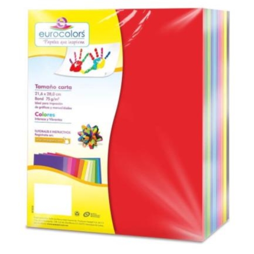 Imagen de Papel Cortado Eurocolors Arcoiris Carta 1000H/Pqte 10 Colores