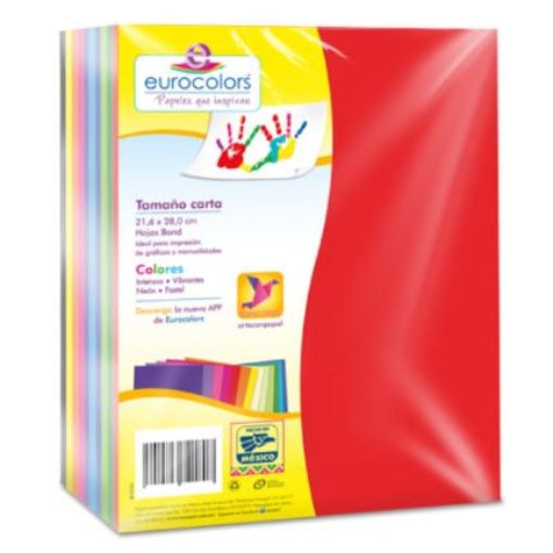 Imagen de Papel Cortado Eurocolors Arcoiris Carta 500H/Pqte