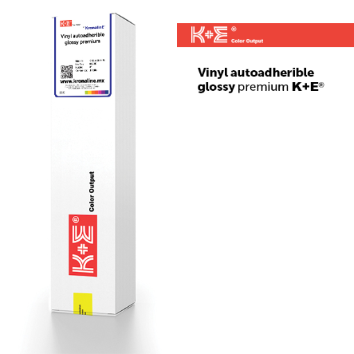 Imagen de VINYL AUTOADHERIBLE GLOSSY PREMIUM K+E  N2” 0.61 x 20 m