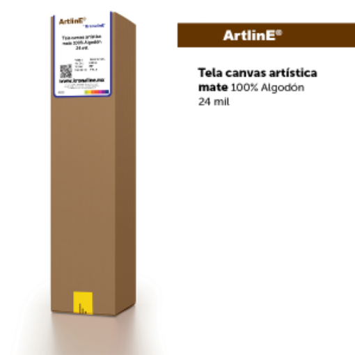 Imagen de TELA CANVAS ARTISTICA MATE 100% ALGODÓN 24 mil  N2" 0.61 x 12 m