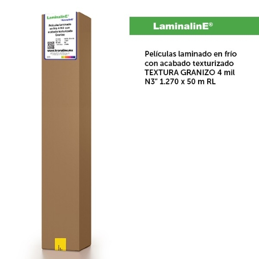 Imagen de PELÍCULA LAMINADO  EN FRÍO TEXTURA  GRANIZO 4 MIL N3" 1.27 X 50 m