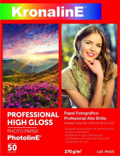 Imagen de PROFESSIONAL HIGH GLOSS PHOTO PAPER 270g/m² .216 x .279 m