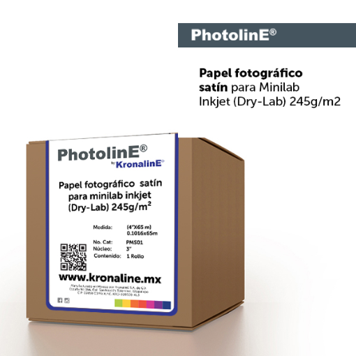 Imagen de PAPEL PHOTO SATÍN  PROFESIONAL PARA FOT. 245g/m² N3” (4") .1016 x 65 m