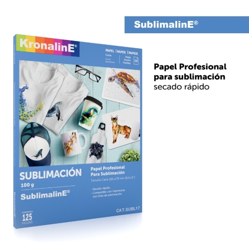 Imagen de PAPEL PROFESIONAL PARA SUBLIMACION SECADO RAPIDO 100g .216 x .279 m