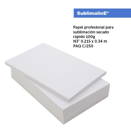 Imagen de PAPEL PROFESIONAL PARA SUBLIMACION SECADO RAPIDO 100g .28 x .43 m