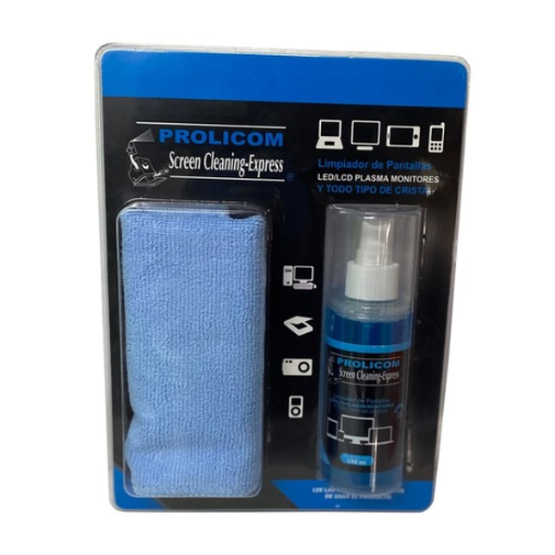 Imagen de KIT LIMPIADOR DE PANTALLAS PROLICOM 367608 SCREEN CLEANING-EXPRESS 150ML