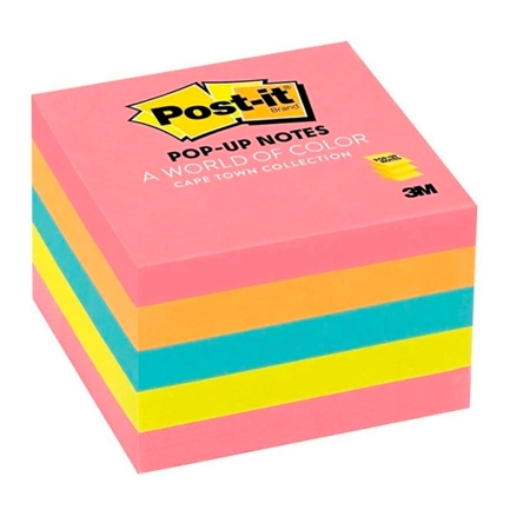 Imagen de Notas Adhesivas 3M Post-it Pop-up Color Capetown 3x3in C/5-100 /500 Hjs