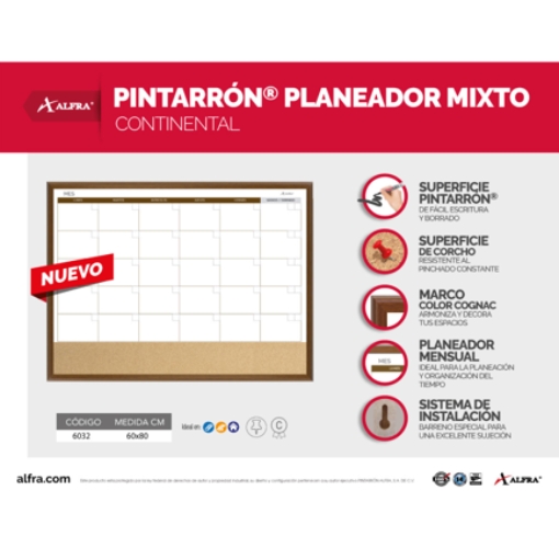 Imagen de Planeador Alfra Mensual Mixto Continental 60x80