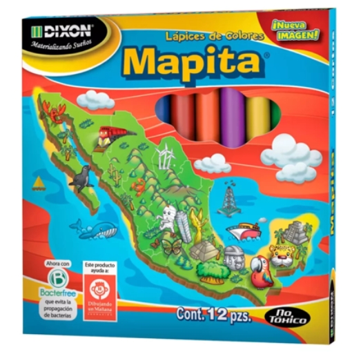 Imagen de Colores DIXON 1936 Mapita Cortos C/12