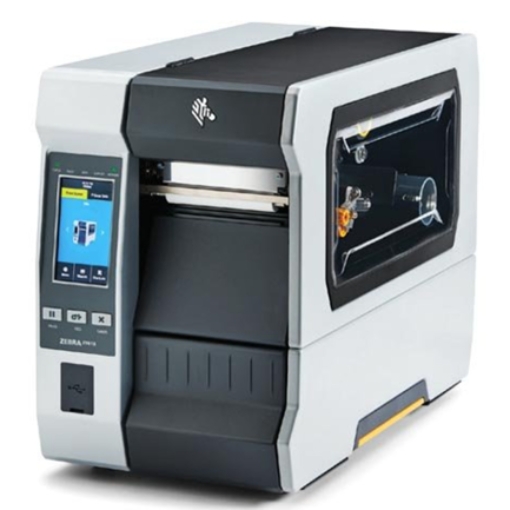 Imagen de Impresora Zebra ZT610 TT 4" 600dpi Display tactil Puerto RS232 USB RJ-45 BTO 4.0 hostUSB con Rebobinado cable USA ZPL