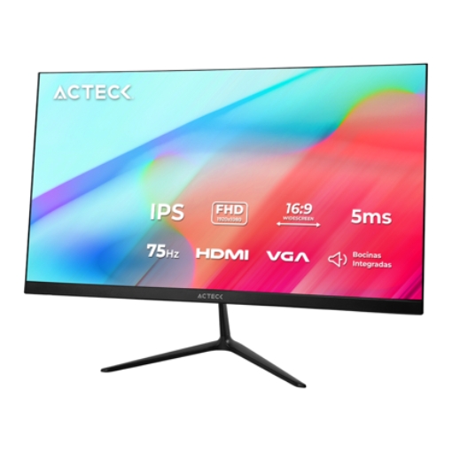 Imagen de Monitor Plano Acteck 24.5 IPS Captive Vivid SP245/FHD/75Hz/Vesa 75mm/Advanced Negro