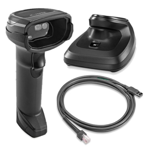 Imagen de Escaner Zebra DS8178-SR Inalambrico Incluye Cable USB blindado CBA-U21-S07ZBR y base CR8178-PC100F4WW Negro