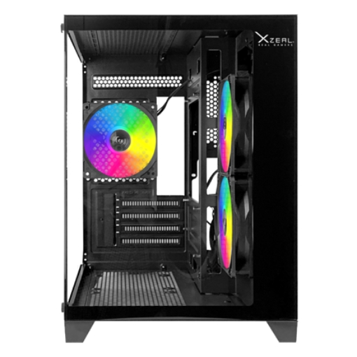 Imagen de Gabinete Xzeal Panzer II Cubo M-ATX/ITX 2xUSB1.0 + 1x USB3.0 + 3.5 mm + 3 Fans ARGB Negro