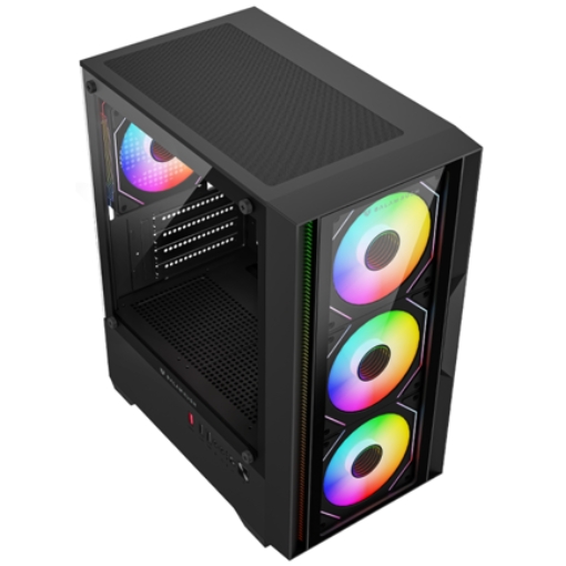 Imagen de Gabinete Gamer Balam Rush Compact Mini Torre Nitrox Edge Pro Crystal 4900C Negro