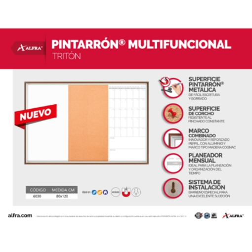 Imagen de Tablero Alfra Multifuncional Triton 80X120