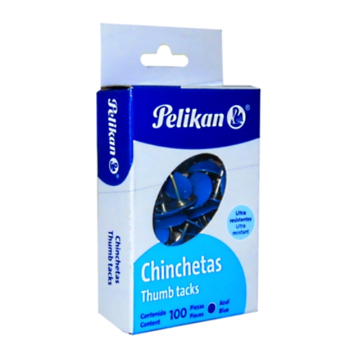 Imagen de Chincheta Pelikan Azul C/100