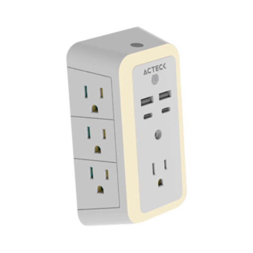 Imagen de Cargador de Pared Ackteck Energon Lumina CP515 /Carga 20W/7 Conectores/Supresor de Picos y Ajuste de Iluminación